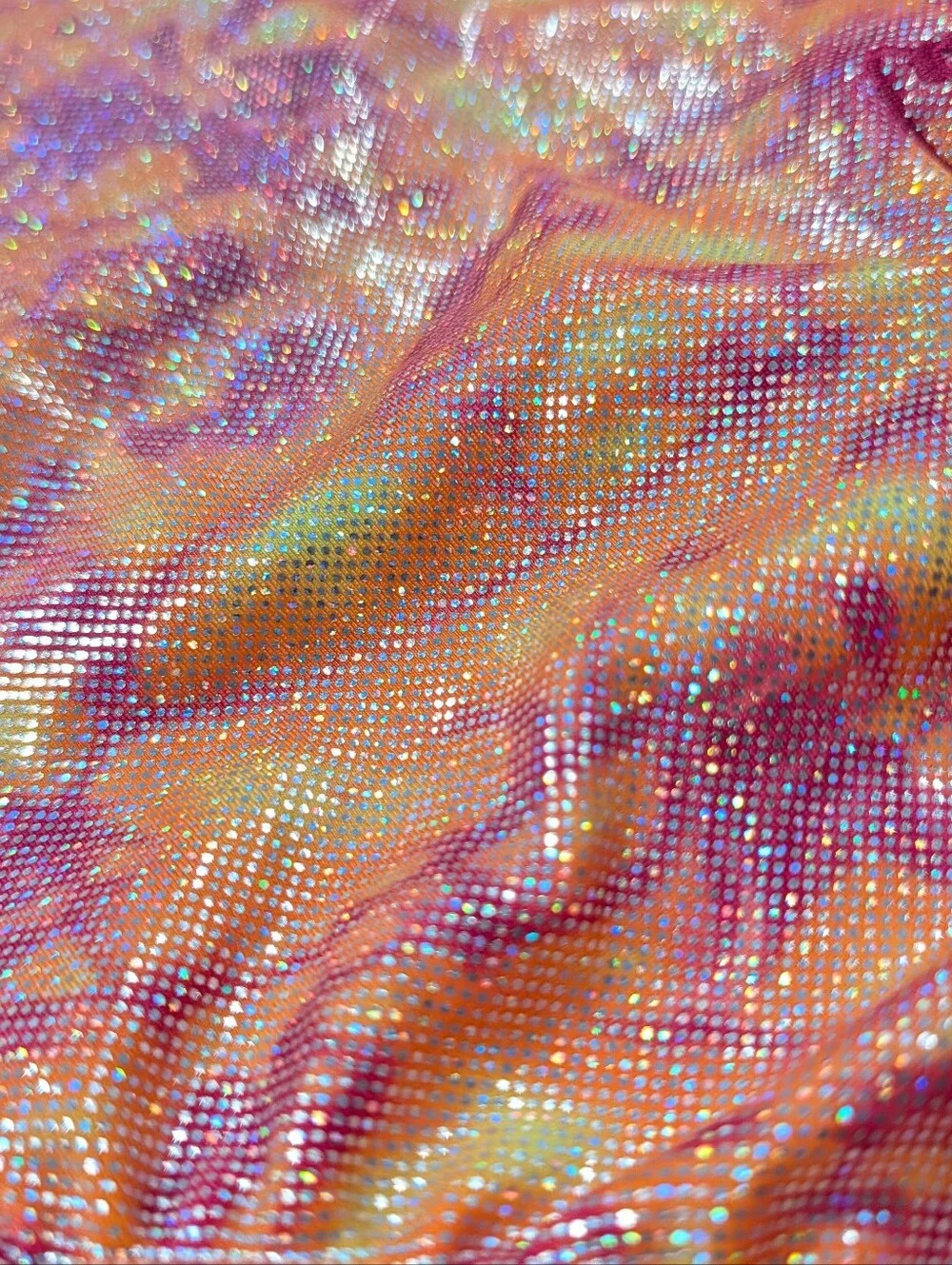 CARLY PATTERSON GK ELITE Gymnastic Dance Leotard CL Large PIXELATED Holographic